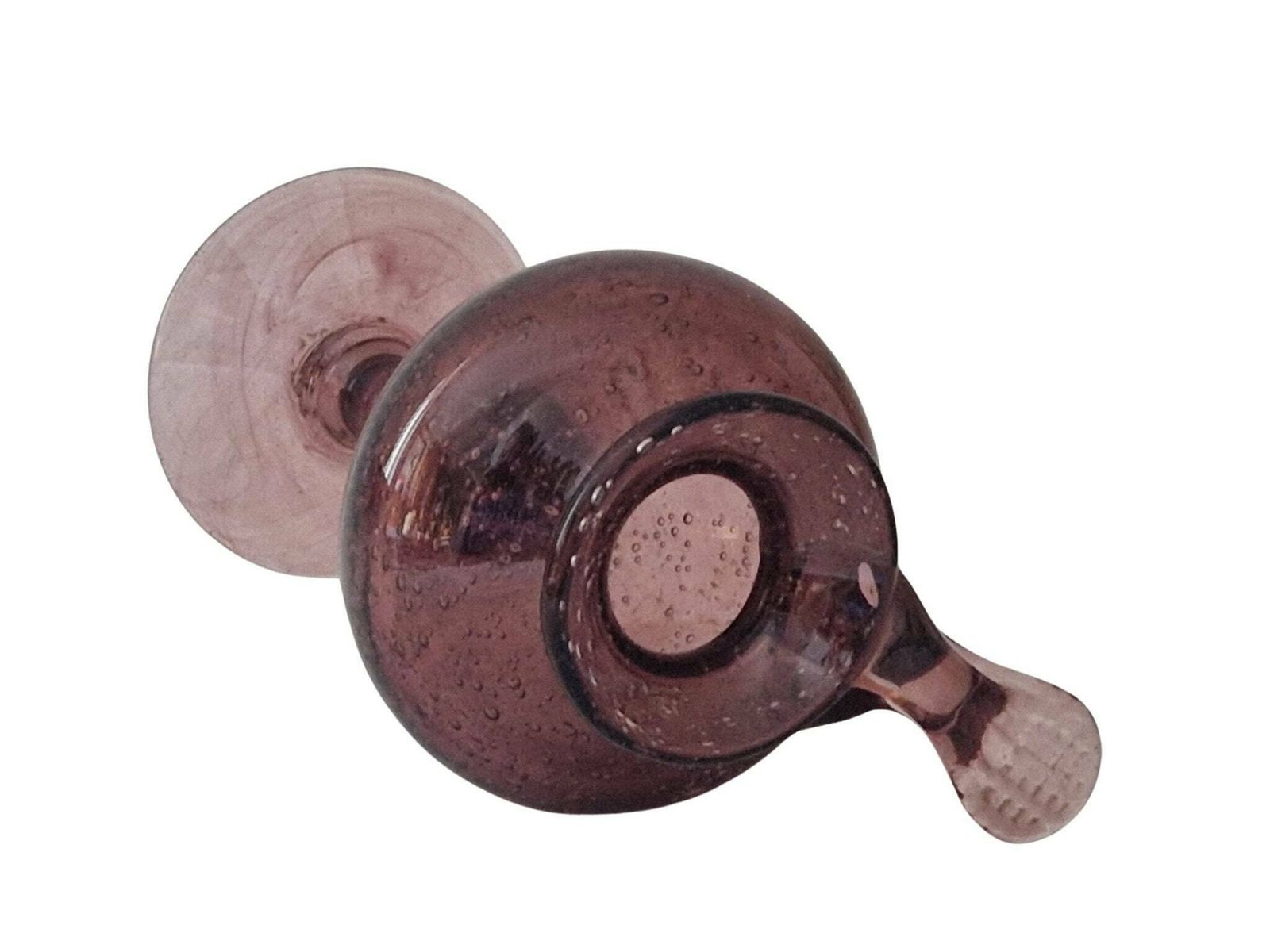 Biot Amethyst Handblown Glass Oil Lamp, Provence Decor photo buy