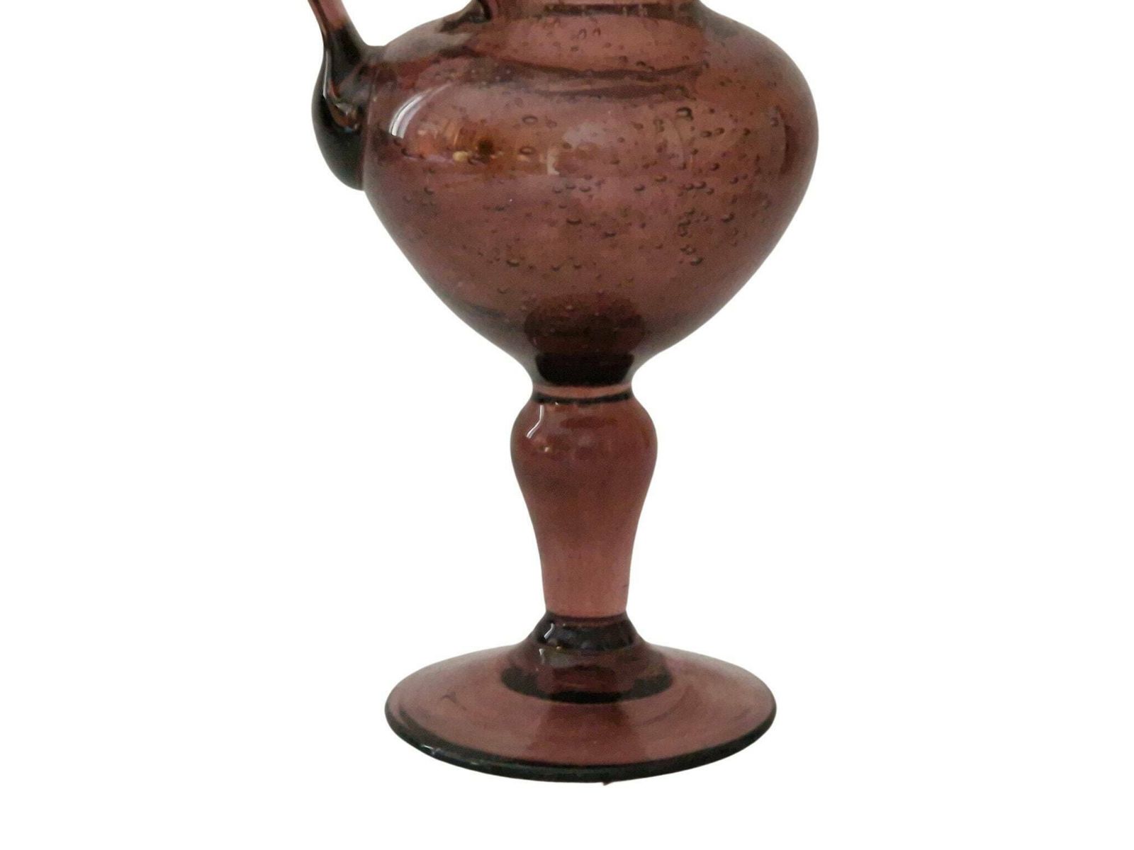photo furniture Biot Amethyst Handblown Glass Oil Lamp, Provence Decor