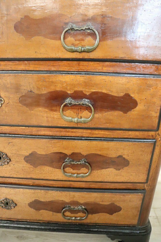 Furniture Antique Chest Of Drawers With Walnut Inlay, 17th Century photo