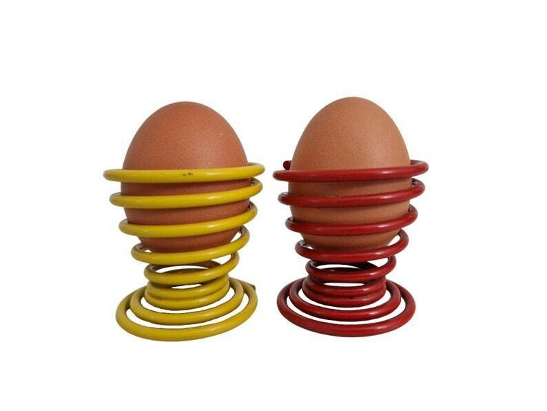 1980s Metal Spiral Spring Egg Cup Holders Set Of Two photo furniture