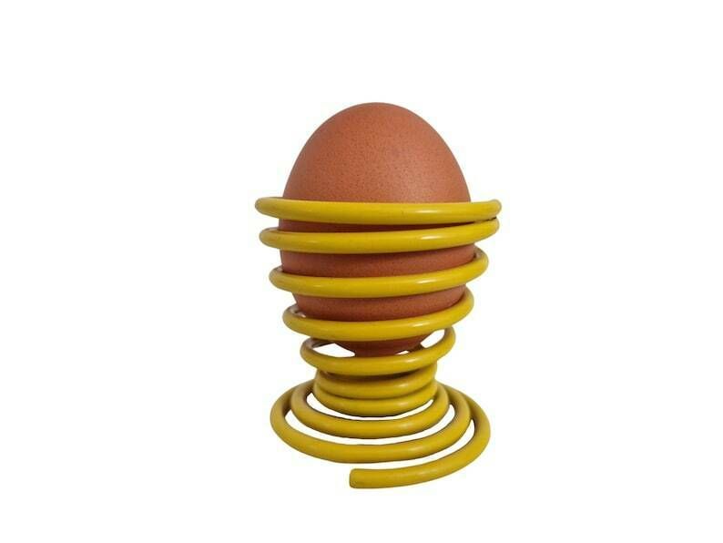 1980s Metal Spiral Spring Egg Cup Holders Set Of Two photo 53.0