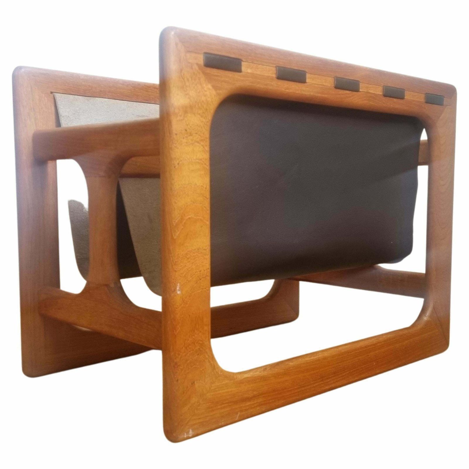 Midcentury Teak Magazine Rack, Salin Møbler, Aksel Kjersgaard, Denmark, 1970s