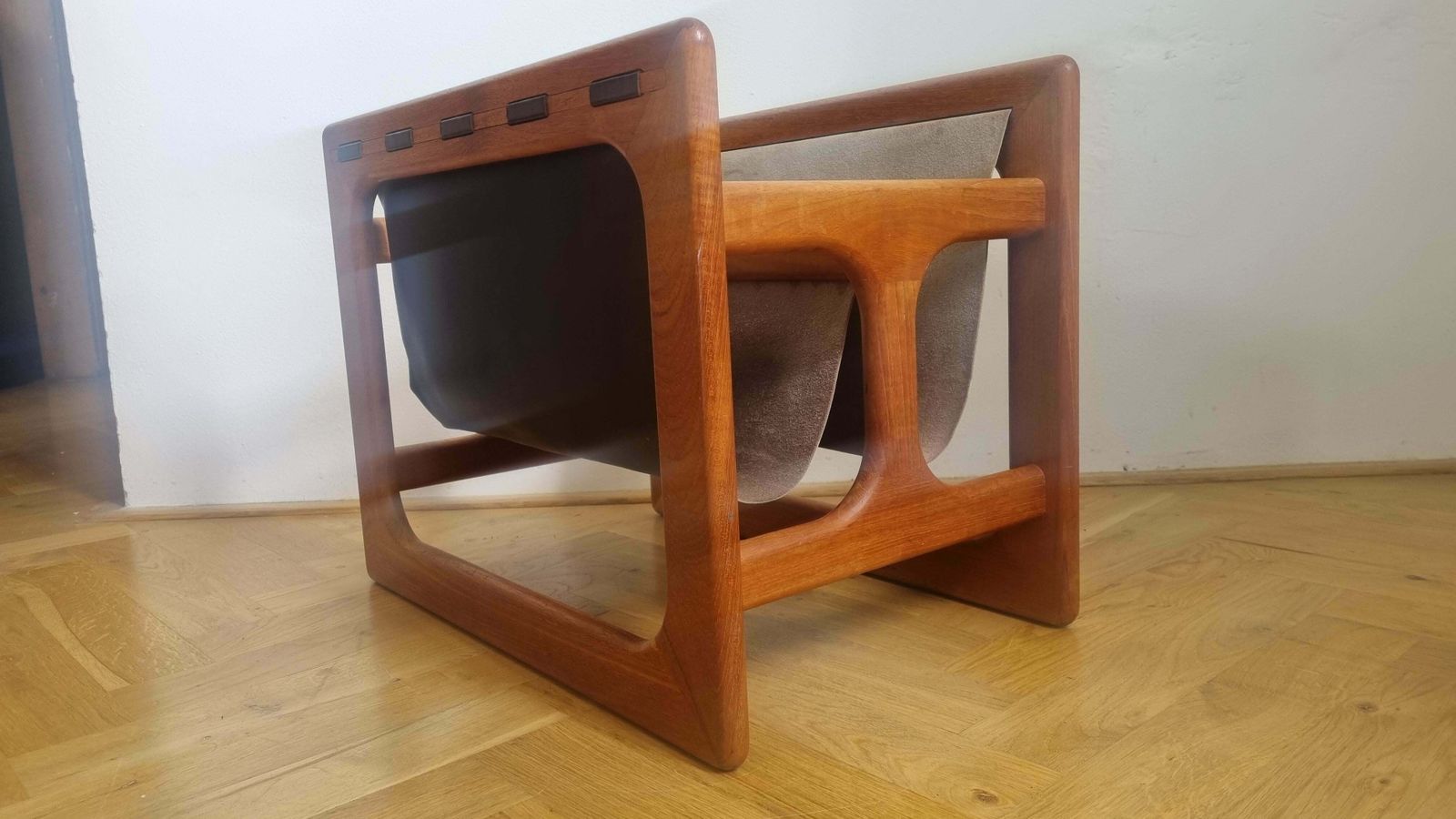 photo furniture Midcentury Teak Magazine Rack, Salin Møbler, Aksel Kjersgaard, Denmark, 1970s
