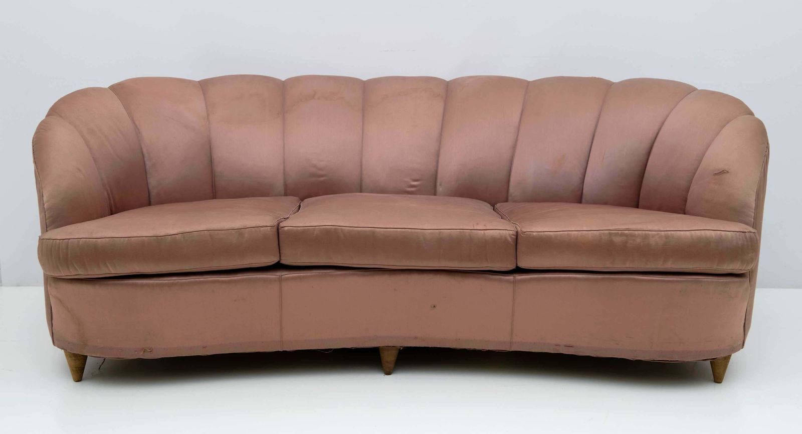 Gio Ponti Mid Century Modern Rare Italian Curved Sofa "Casa E Giardino" 1936 photo furniture