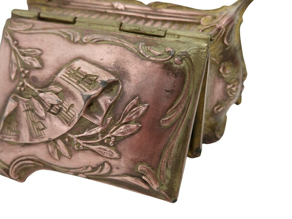 Antique French Musical Instrument Jewelry Box Miniature French Piano Jewellery Casket photo buy