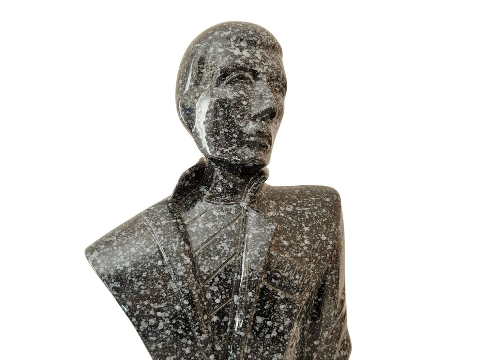 1980s Lindsey B Balkweill Style Man Sculpture, Vintage Granite Ceramic Male Statue photo 138.0