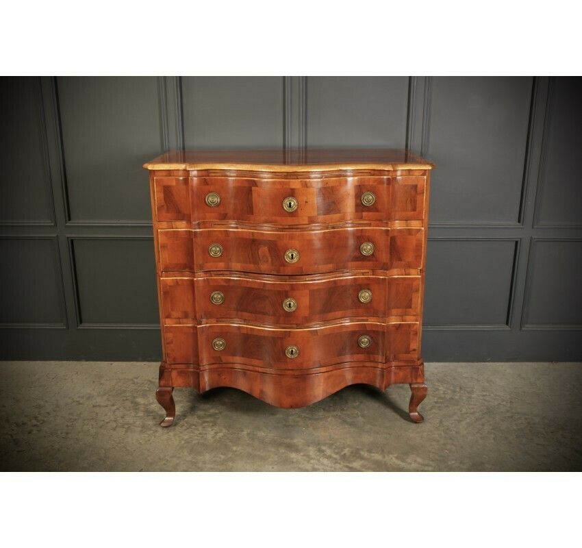 Large Walnut Serpentine Shaped Chest photo Furniture