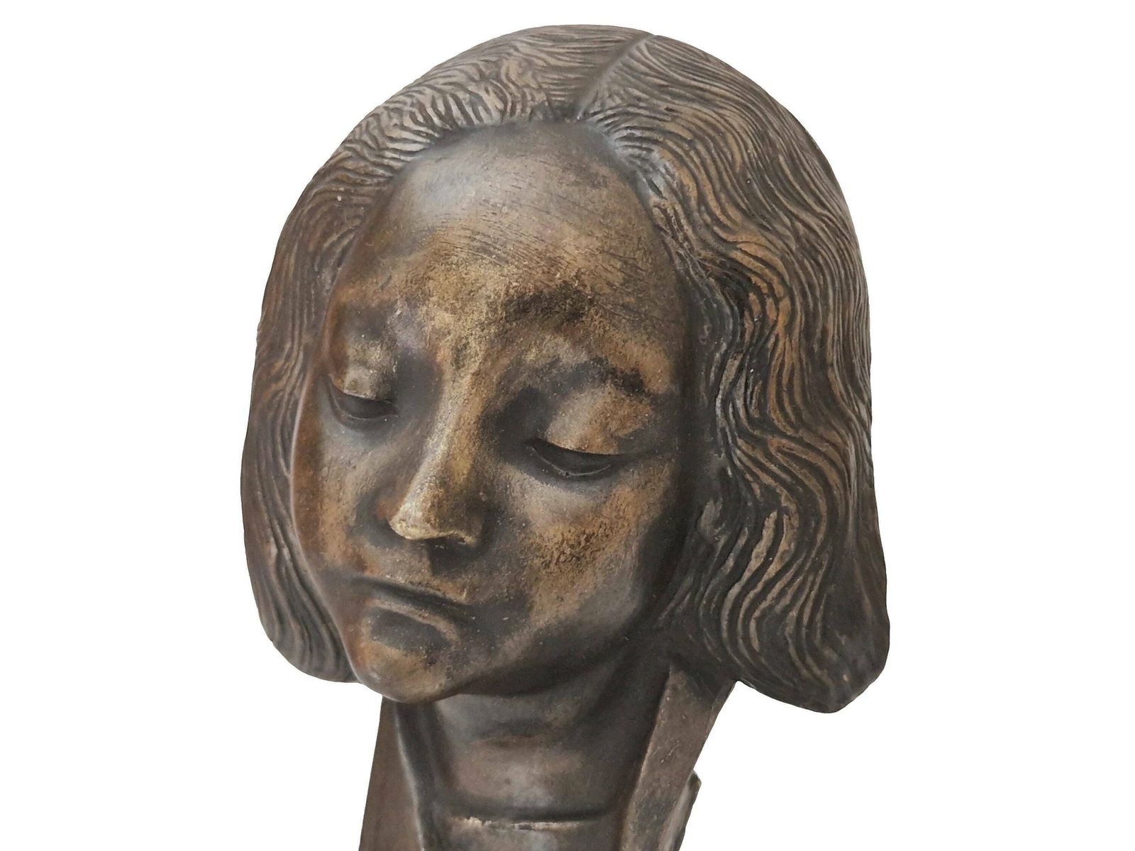 Saint Fortunata Bust Statue, Louvre Museum Reproduction Of Antique Christian Sculpture photo Art