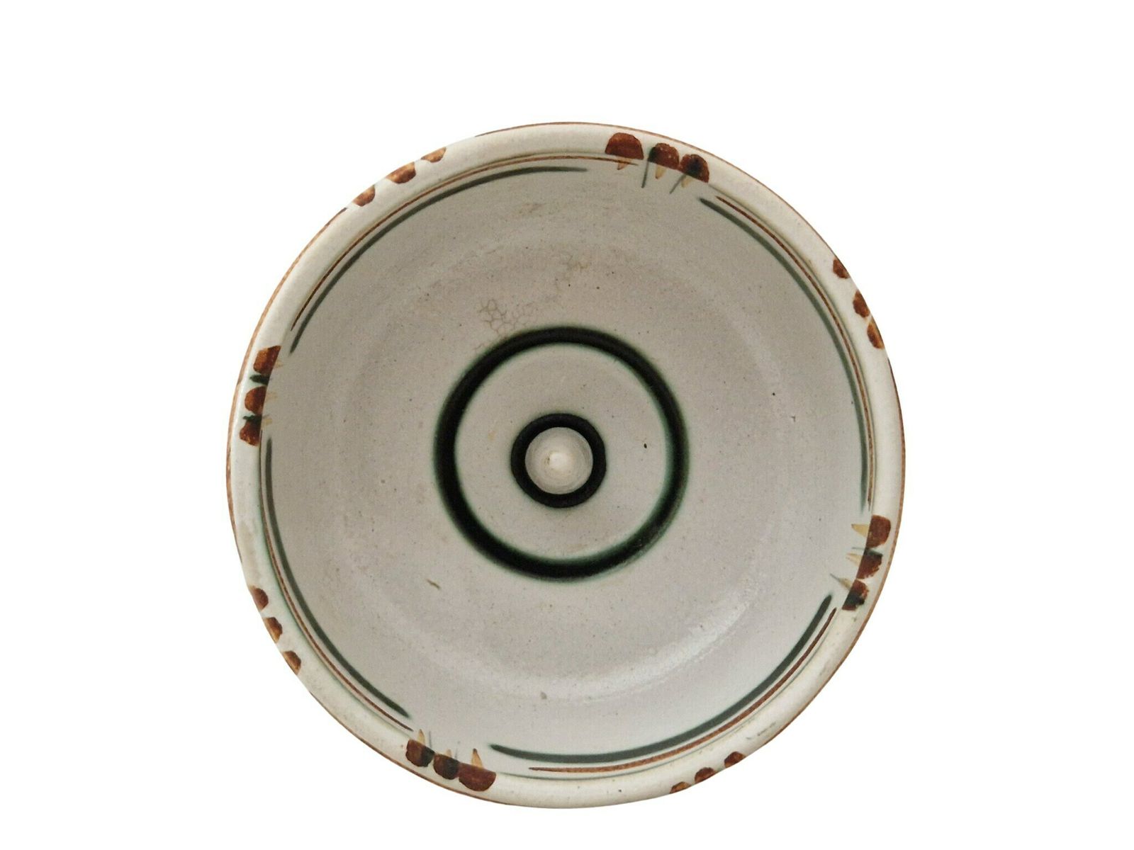 photo furniture Ceramic Keraluc Quimper Candle Holder, French Mid Century Modern Hand Painted Pottery Pillar Candlestick