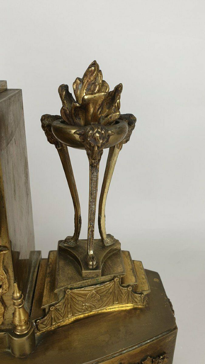 The Birth Of The King Of Rome, Bronze Clock, Xixth Century photo vintage