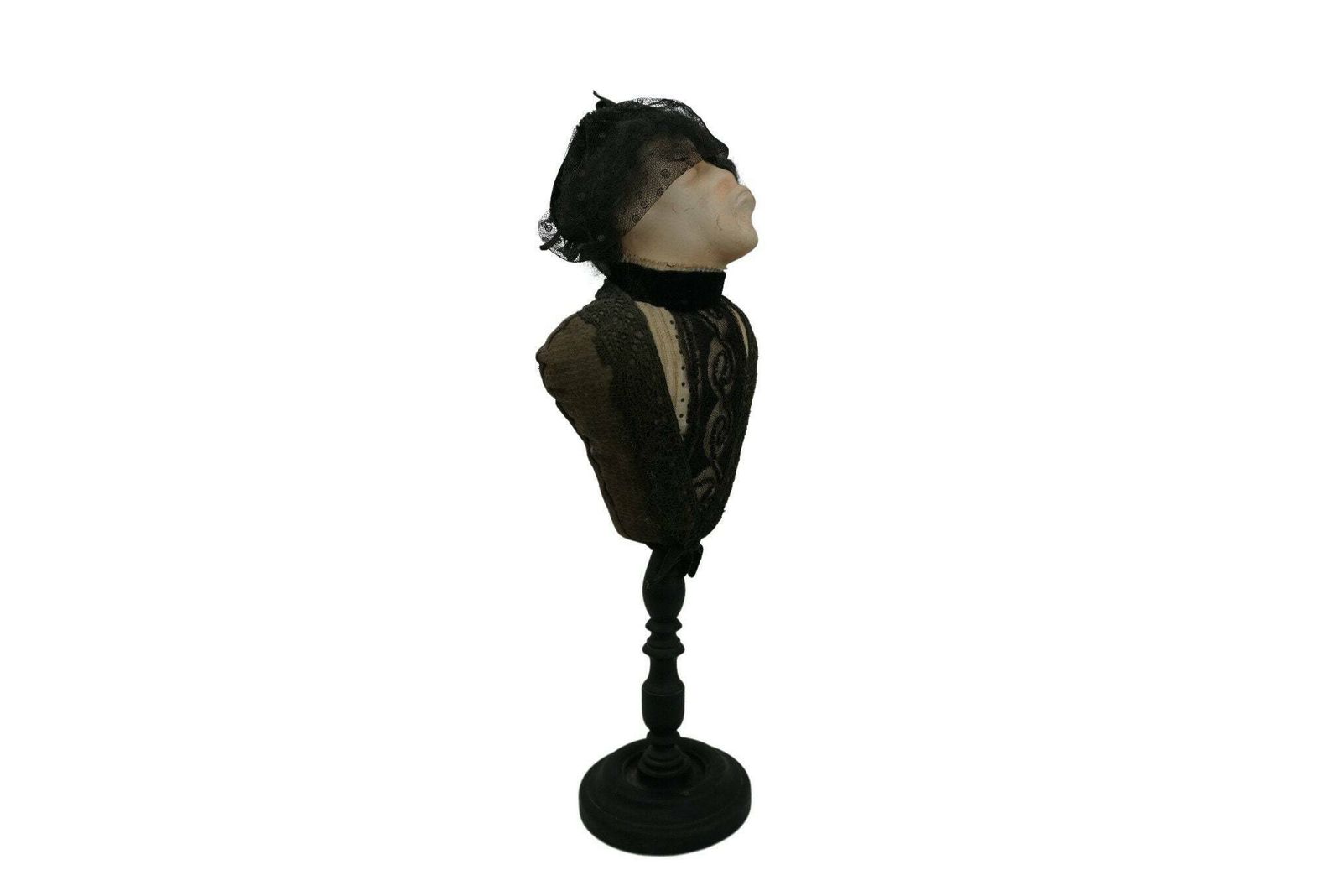 Satirical Bust Figure Of Old Lady, Caricature Ceramic Figurine, Balzac Cousin Bette photo buy