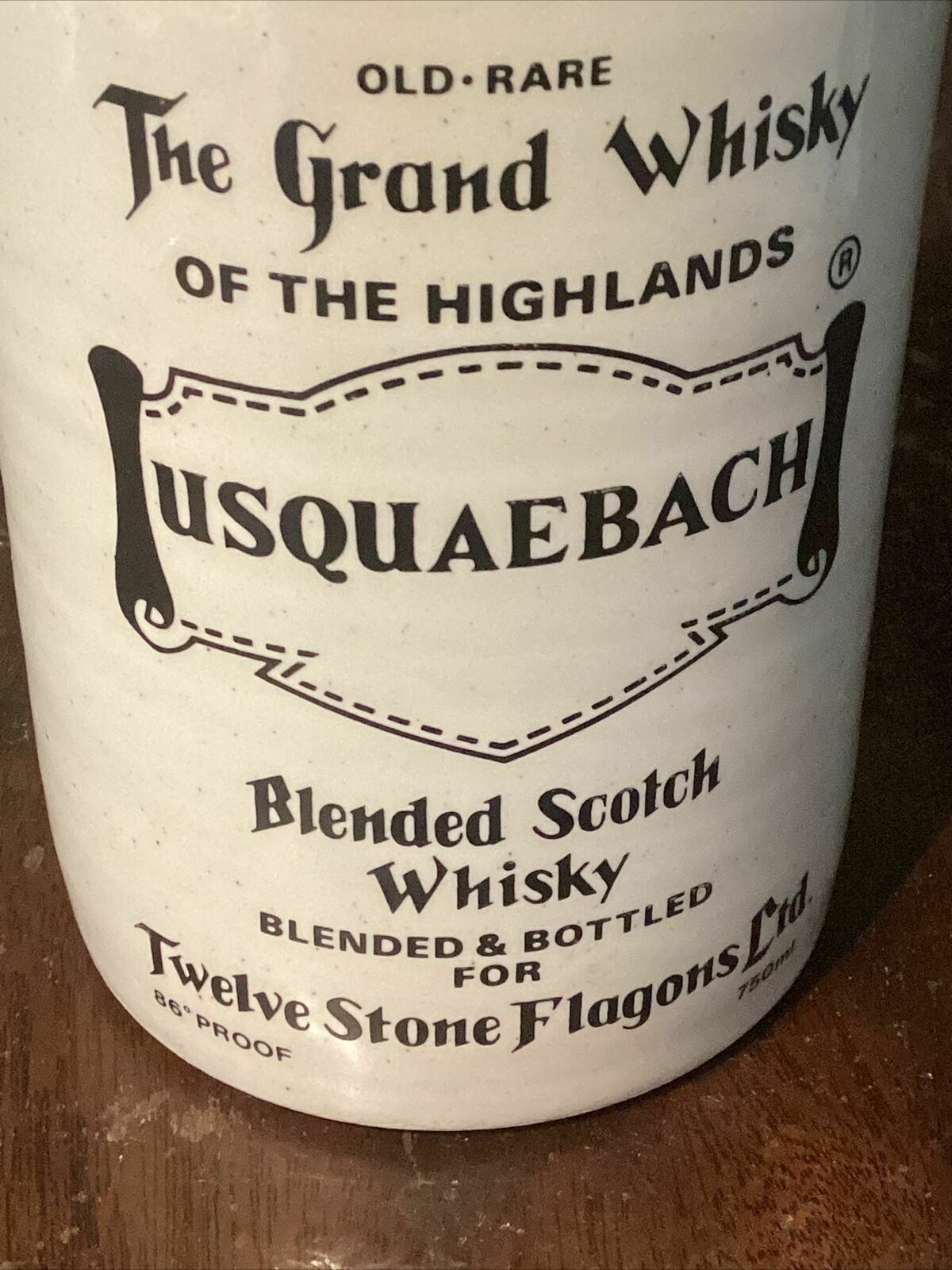 Usquaebach Old Rare Highland Whisky Flagon. Us Import. 12 Stone Flagons Penn. photo furniture