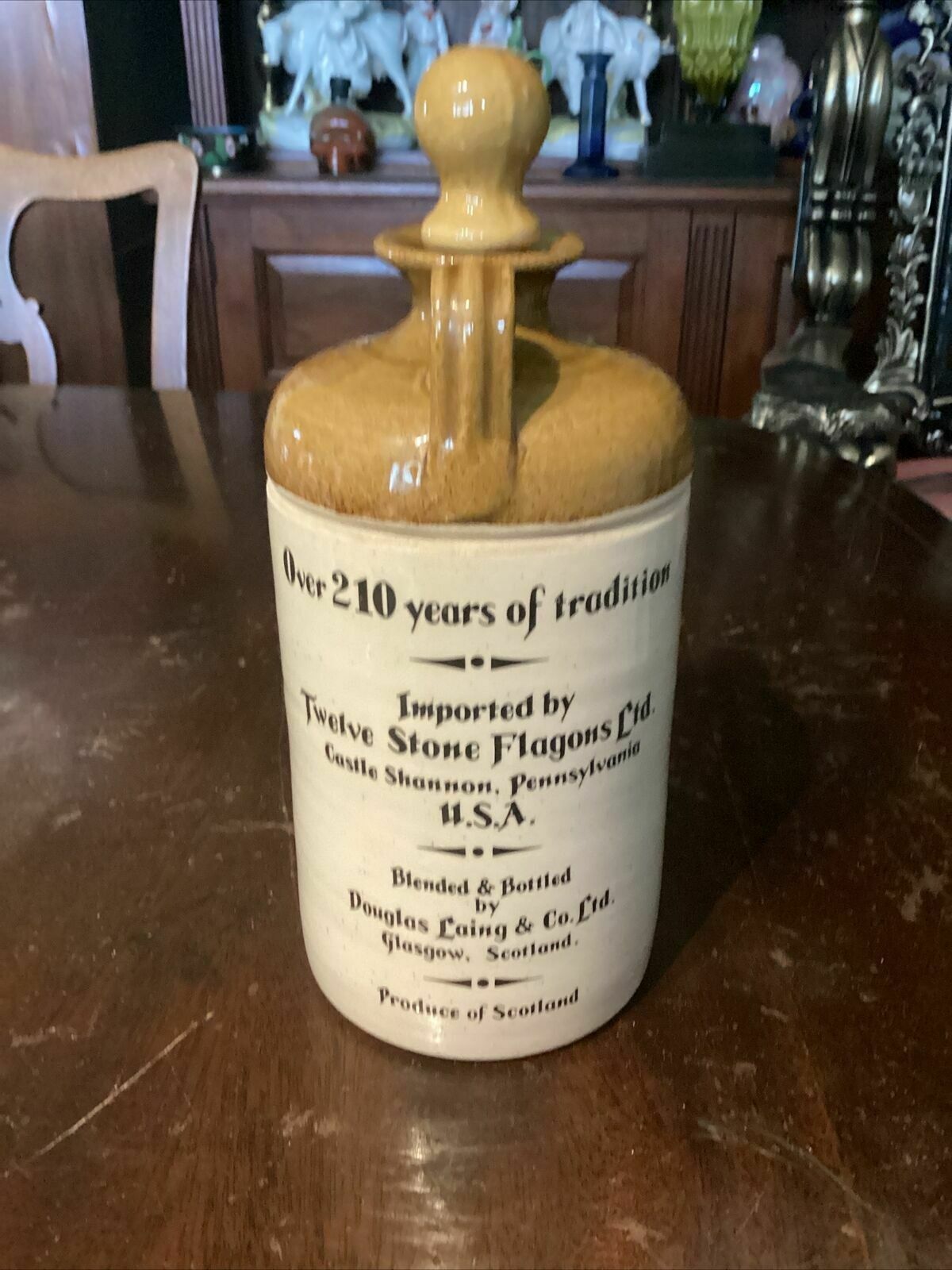 Usquaebach Old Rare Highland Whisky Flagon. Us Import. 12 Stone Flagons Penn. photo vinterior