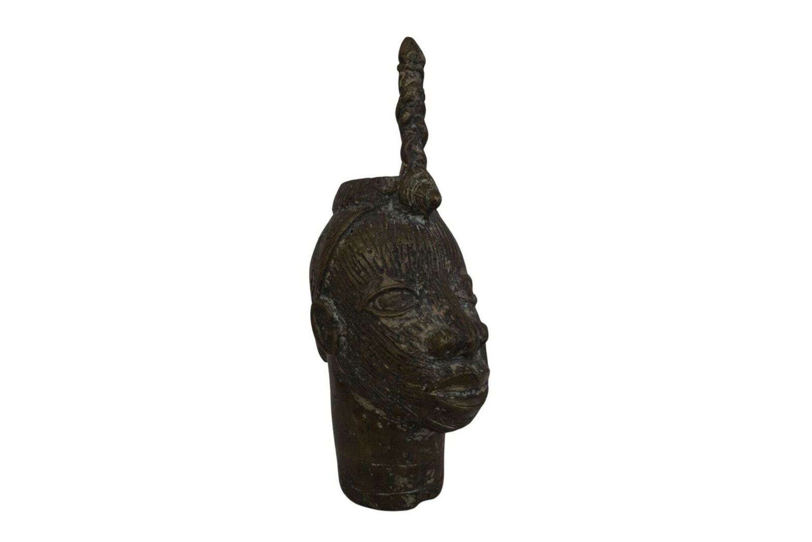 Bronzen Yoruba Hoofdbeelden Van Een Koningspaar, Vintage Afrikaans Kunst photo buy