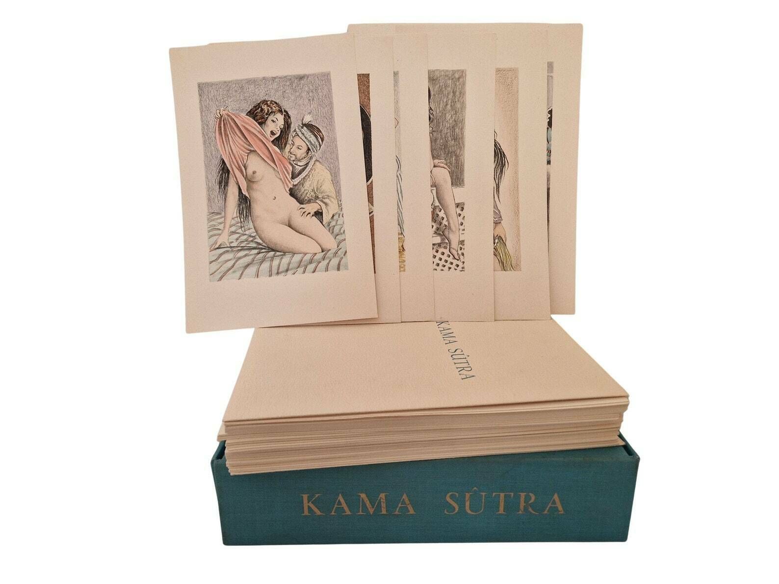 1964 Kama Sutra Vatsyayana, French Editions De L'ibis With 38 Erotic Prints By Alain Dumond photo Art