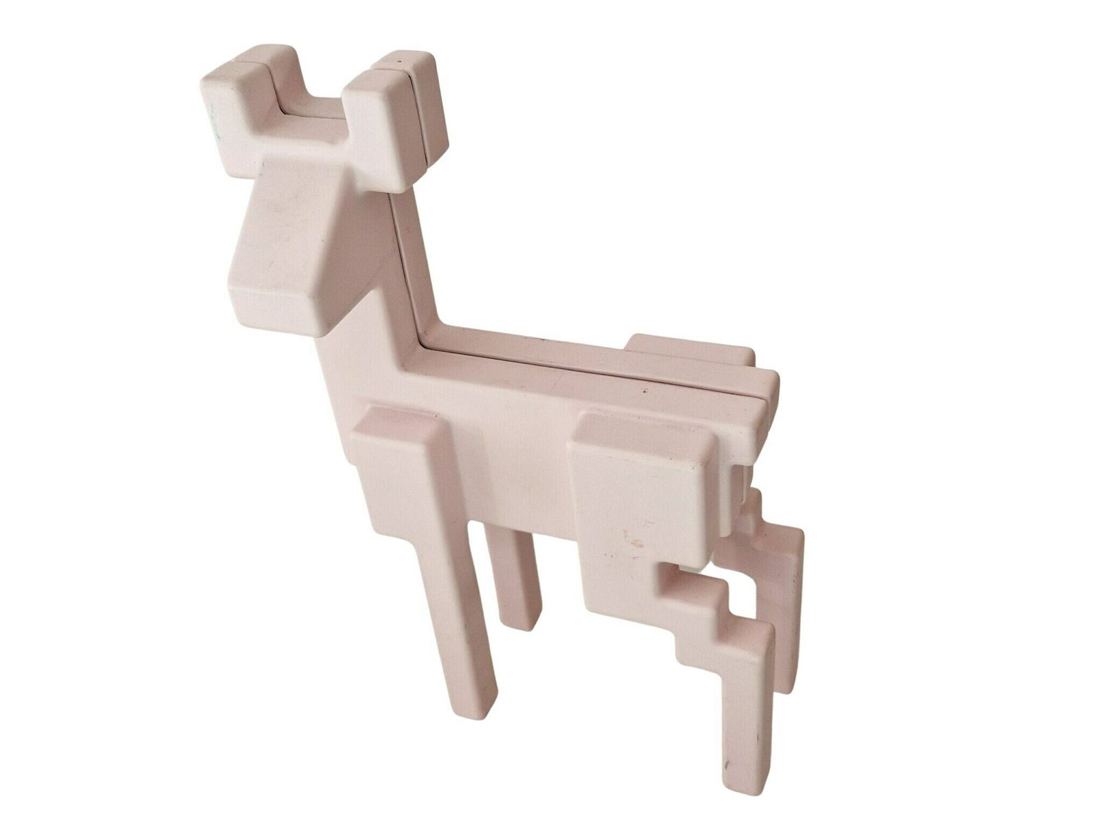 Vintage Pixel Deer Figurine By Monica Mulder For Ikea, Post Modernist Samspelt Figurative Statuette photo vintage