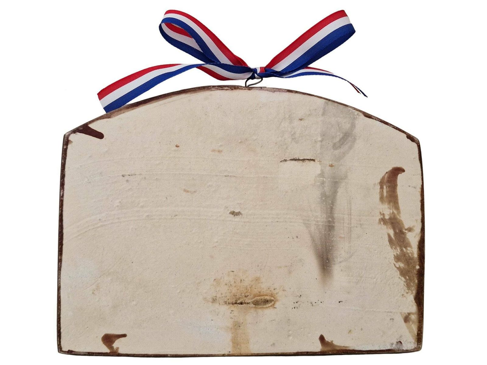 photo for sale Ww1 French Militaria Chalkware Wall Hanging Plaque With Marshall Joffre Portrait By Louis Octave Mattei, Souvenir Of Battle Of The Marne