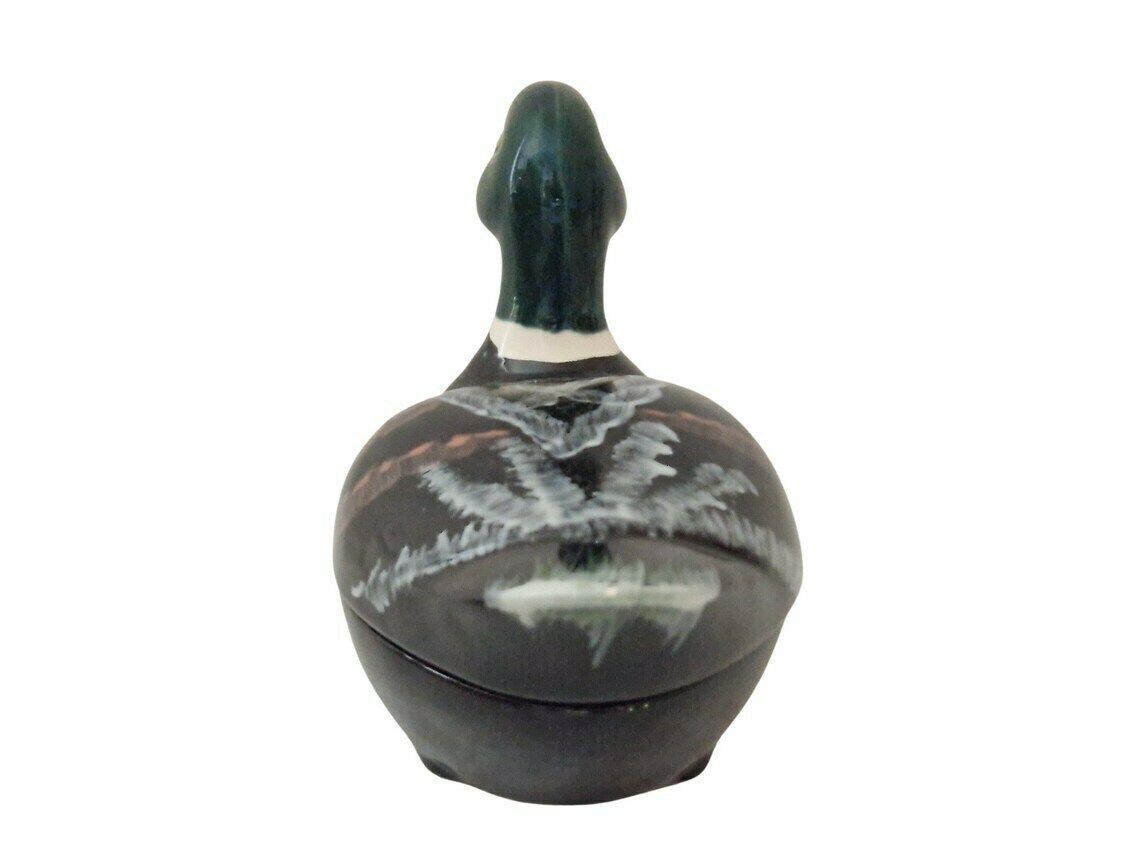 Mallard Duck Majolica Tureen By Michel Caugant French Foie Gras Terrine Woodland Table Decor photo furniture