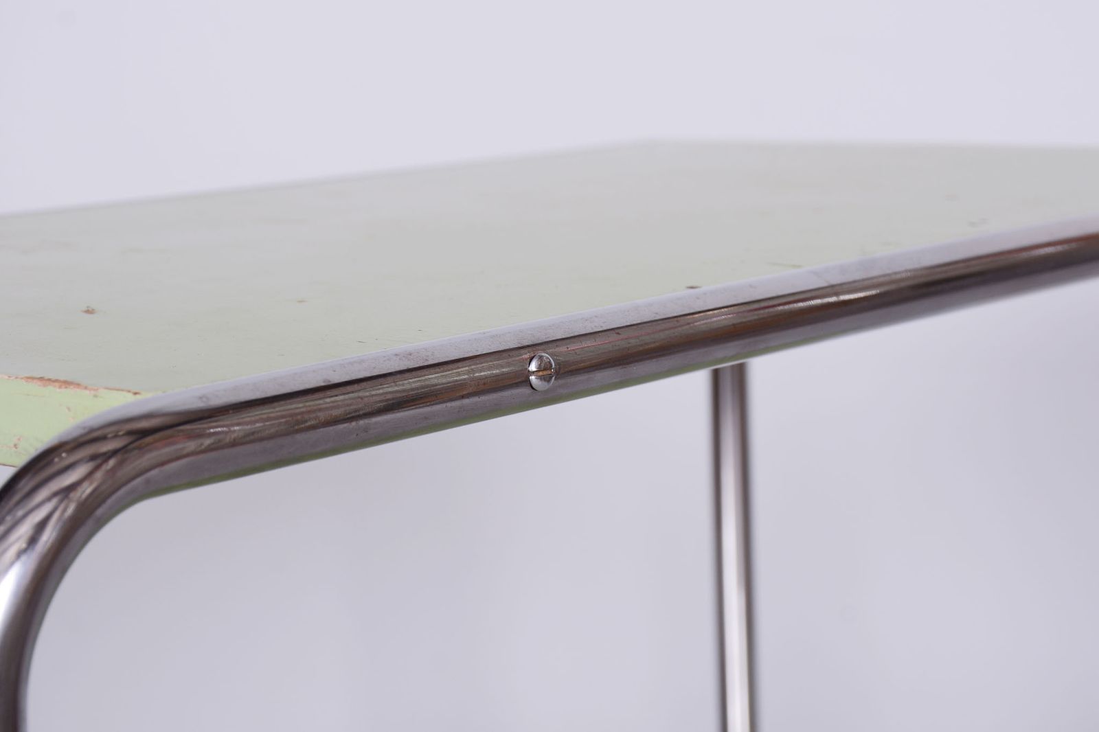 Bauhaus Side Table, John Hagemann, Thonet, Chrome Plated Steel, Germany, 1930s photo Furniture