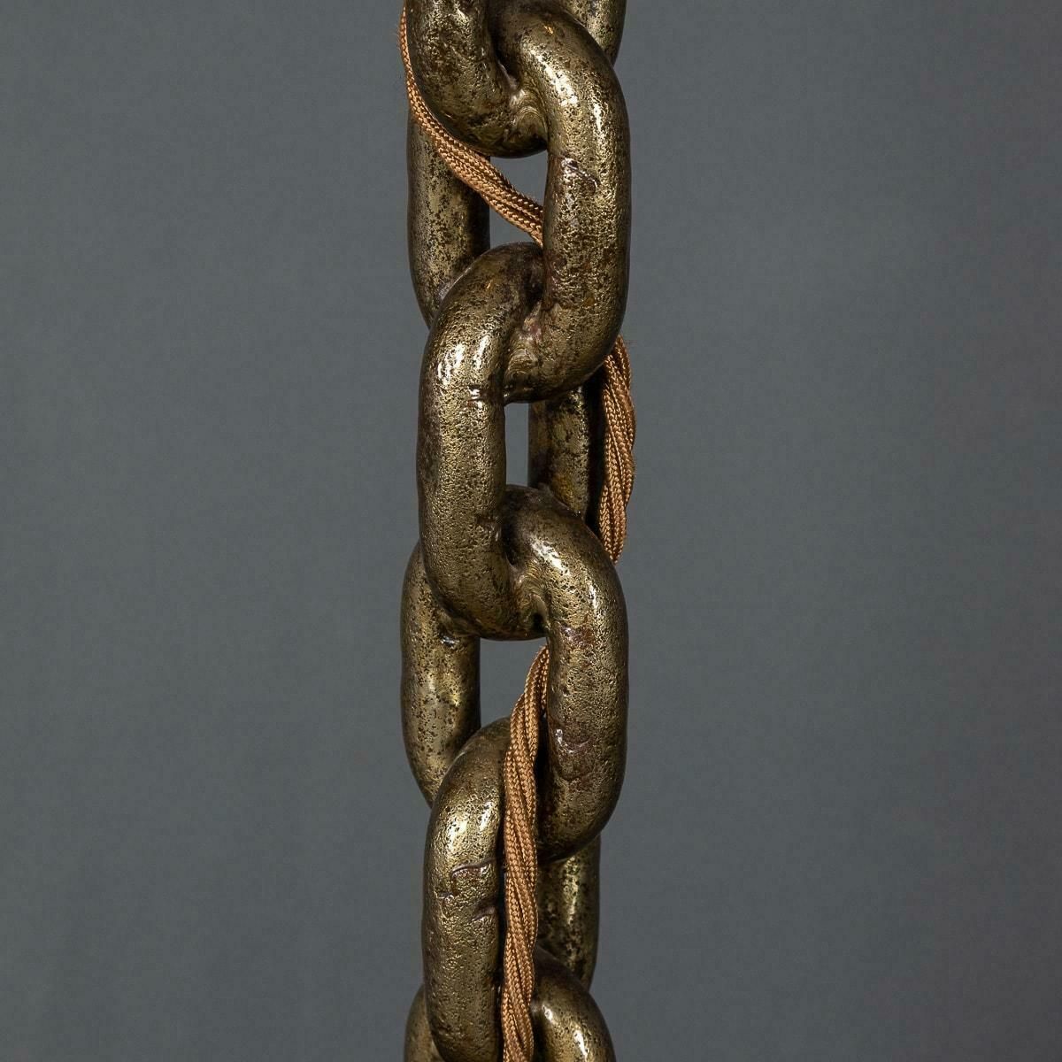 20th Century French Anchor Chain Freestanding Lamp With Shelves, C.1930 photo buy