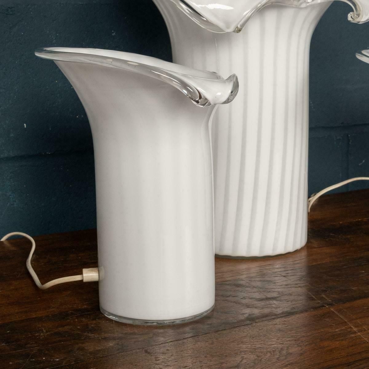 Set Of Three Murano Glass Table Lamps Made In Venice, Italy, C.1980 photo vinterior