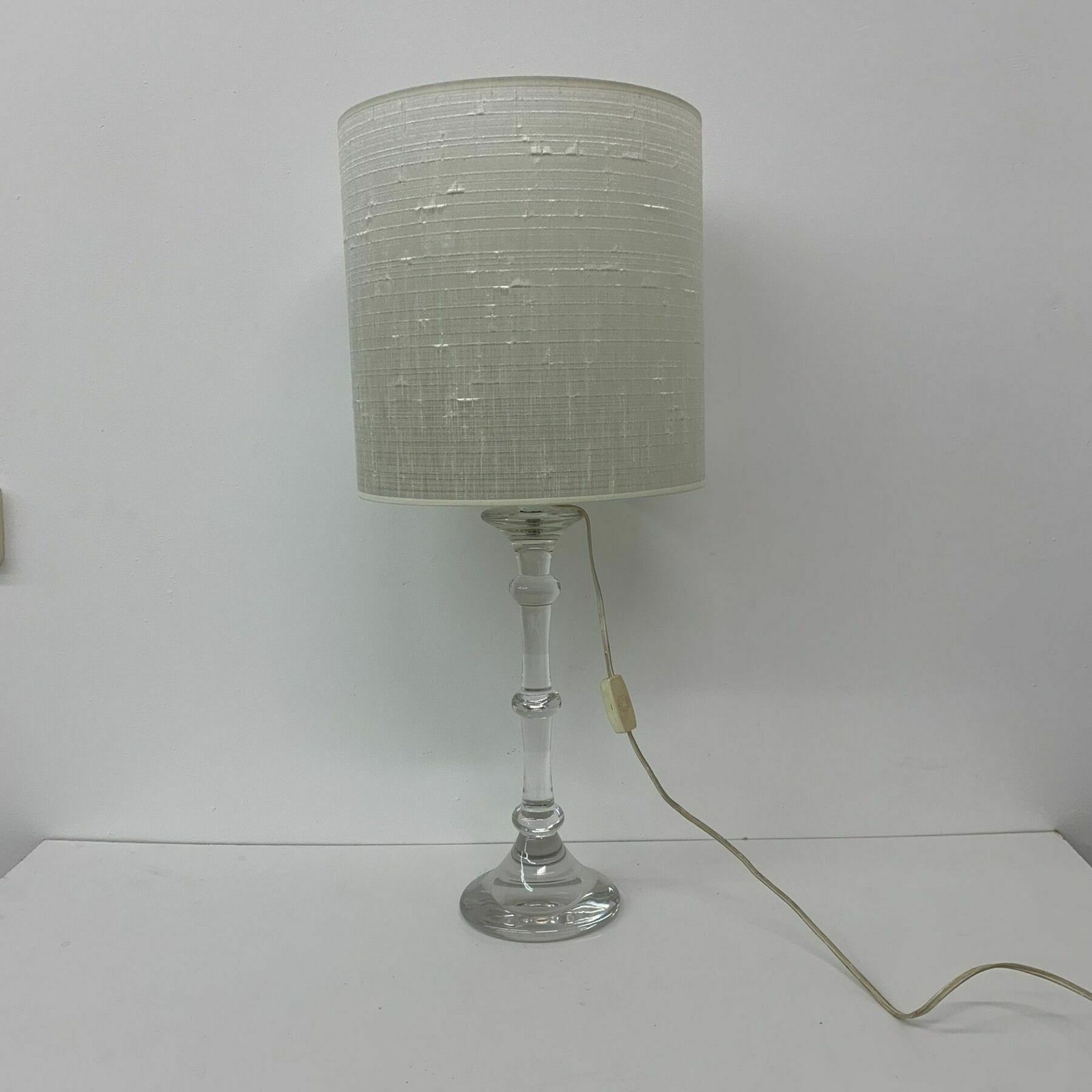 Mid Century Design Crystal Table Lamp By Glasfabriek Leerdam , 1960’s photo vintage