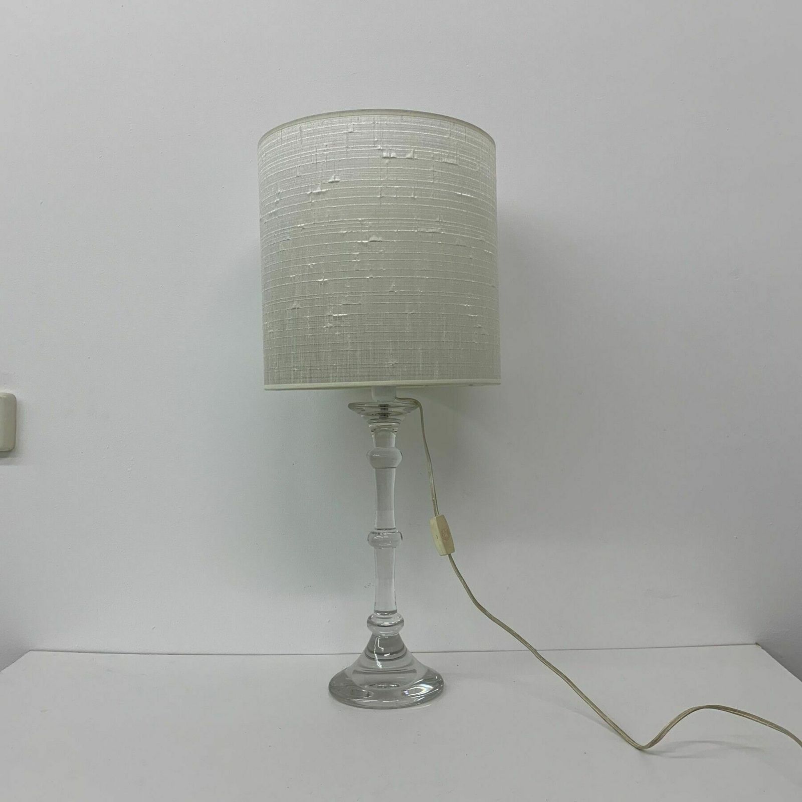 Lighting Mid Century Design Crystal Table Lamp By Glasfabriek Leerdam , 1960’s photo