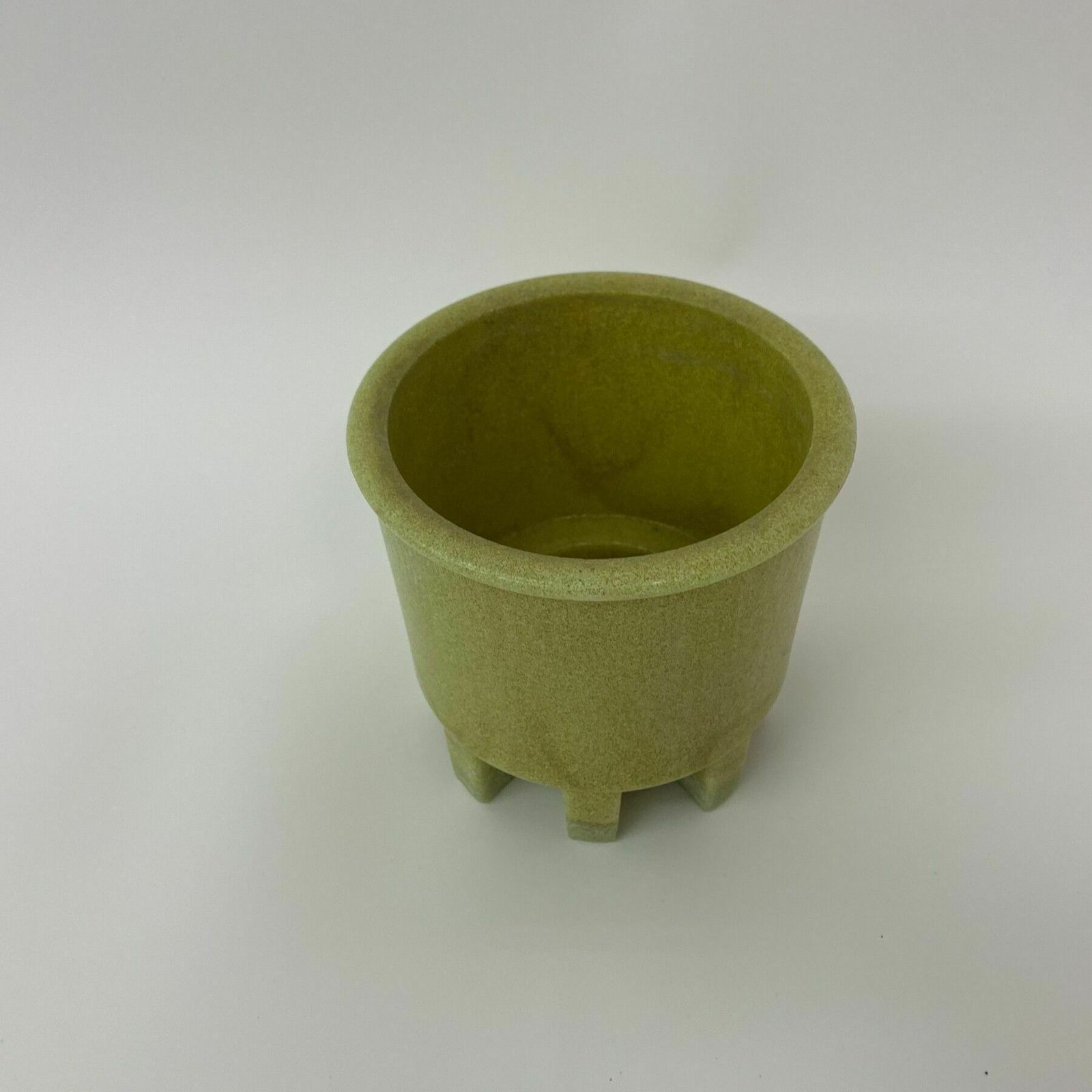 Antique Leerdam Copier Cactus Pot In Yellow Graniver Glass , 1928 photo vinterior