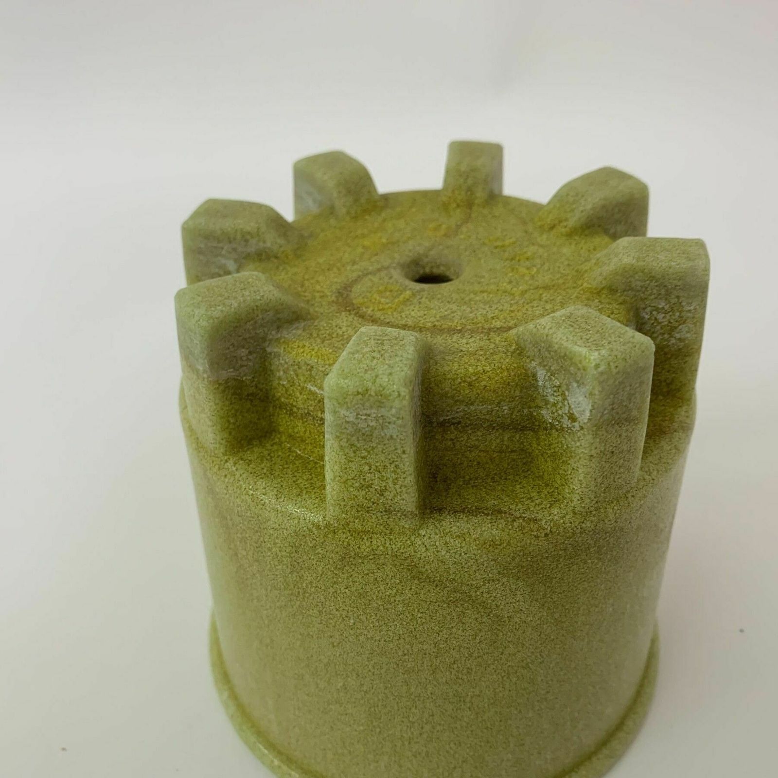 photo for sale Antique Leerdam Copier Cactus Pot In Yellow Graniver Glass , 1928