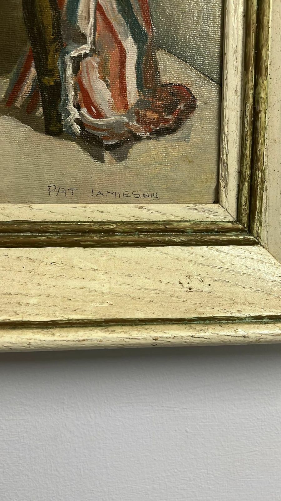 'Still Life Of A Chair In The Artist's Studio', Pat Jamieson, Oil On Board photo Art