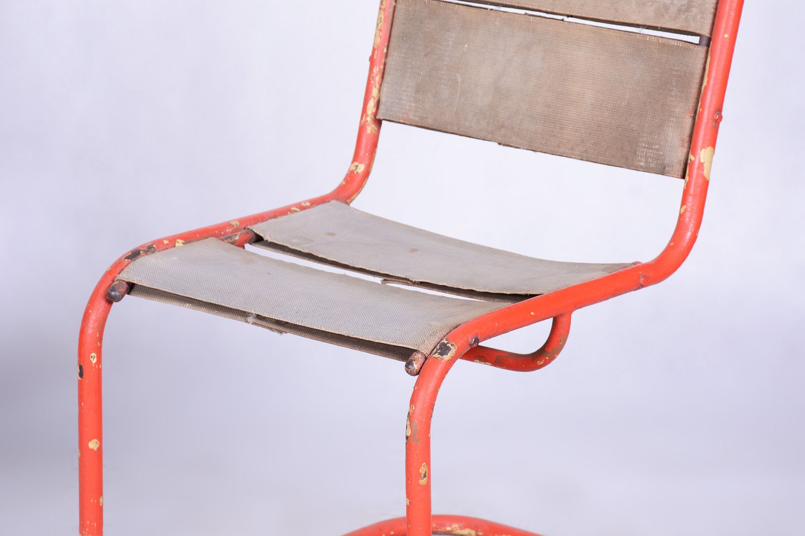 Original Pair Of Chairs By Josef Gocar, Lacquered Steel, Czechia, 1930s photo 2600.0