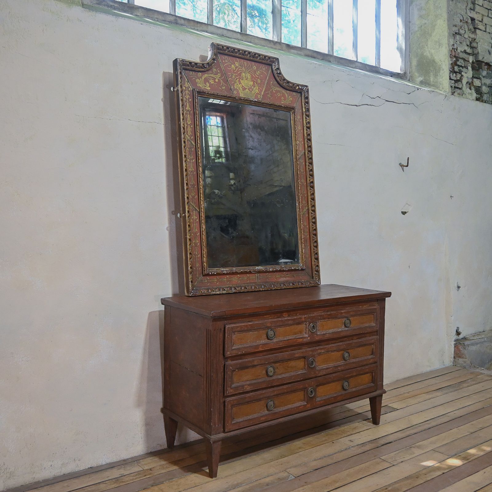 Louis XVI Original Painted Commode   Chest Of Drawers