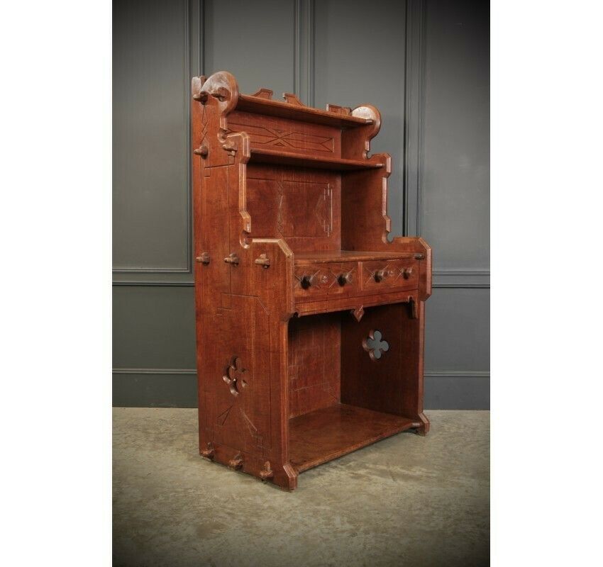 Rare Elm Dresser By Augustus Pugin photo furniture