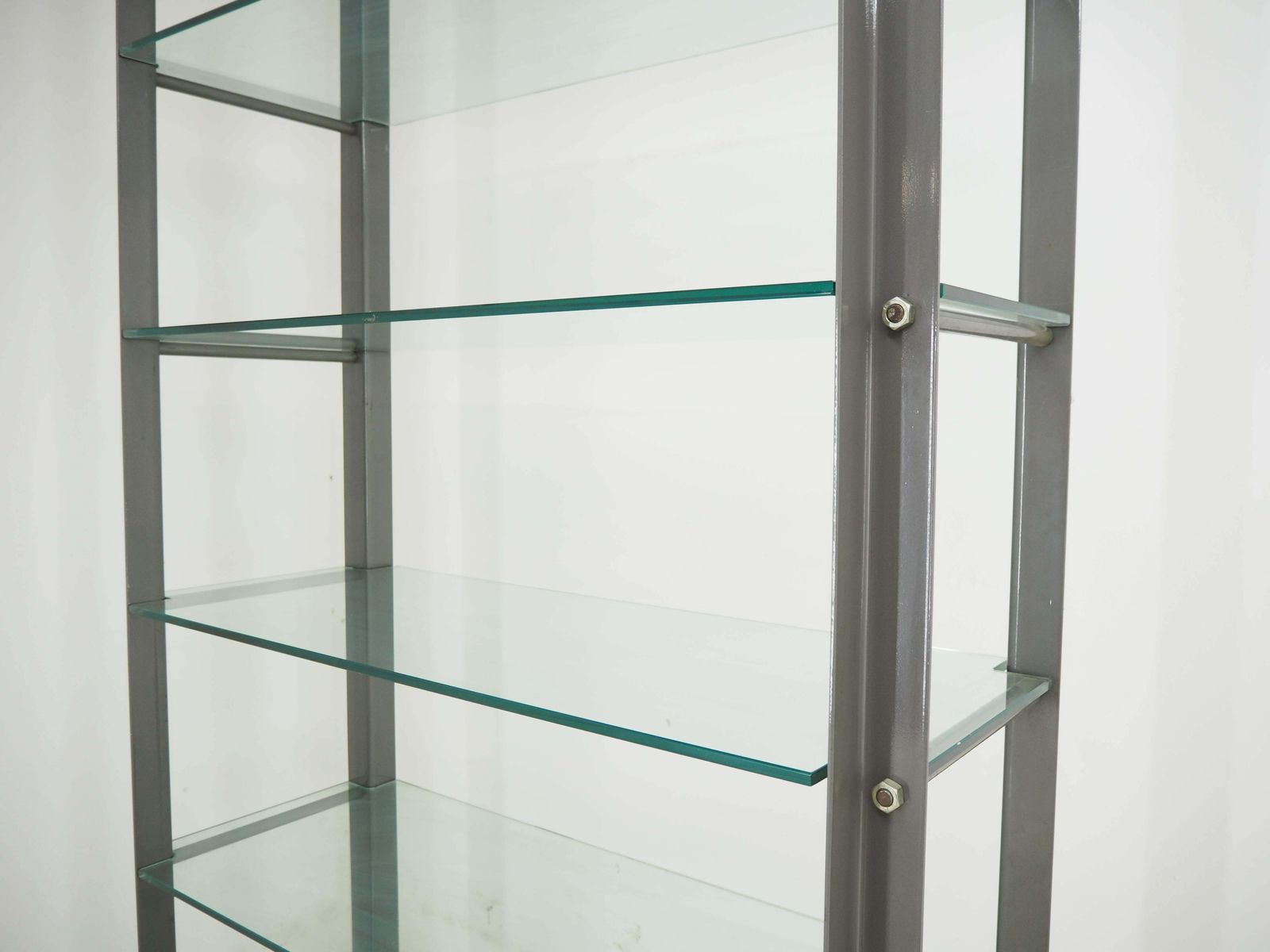 Industrial Shelves, Steel And Tempered Glass , 2000s photo Furniture