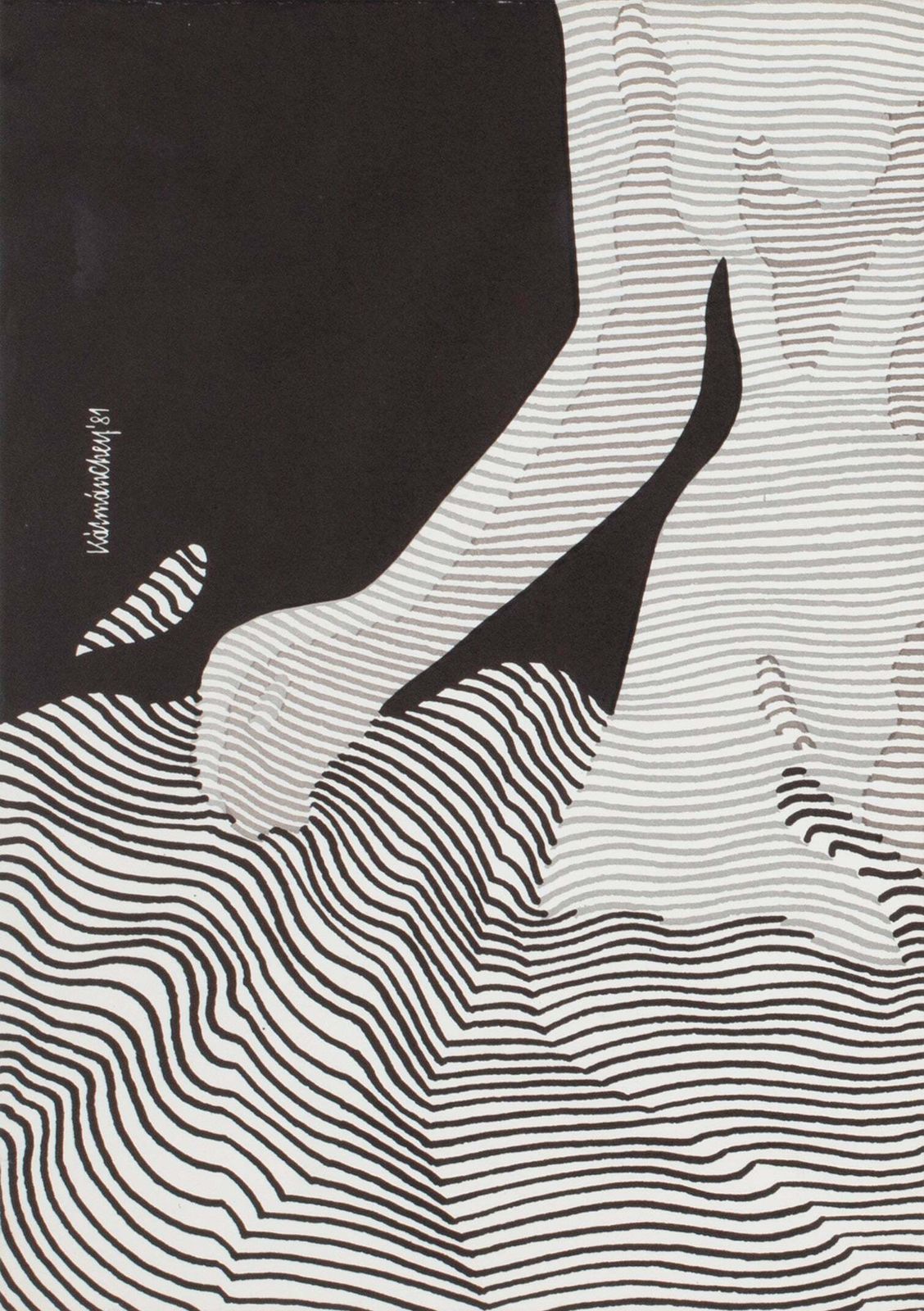 The Big Night Bathe 1981 Hungarian 1/2 Sheet Film Poster, Zoltan Kalmanchey photo 375.0