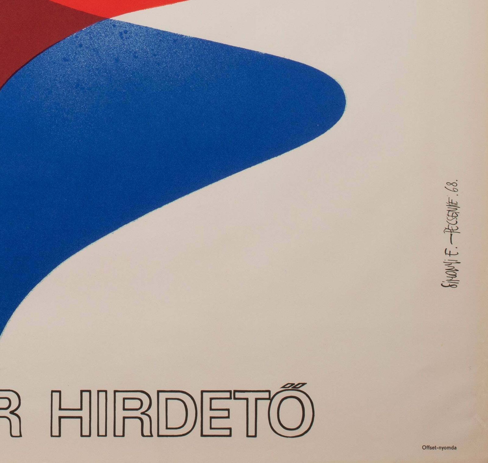 Magyar Hirdeto 1968 Hungarian Advertising Poster, Simonyi Emoke & Jozsef Pecsenke photo vintage