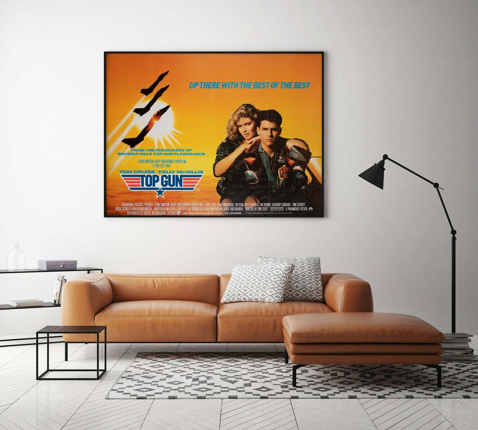 Top Gun 1986 Uk Quad Film Poster, Brian Bysouth photo furniture
