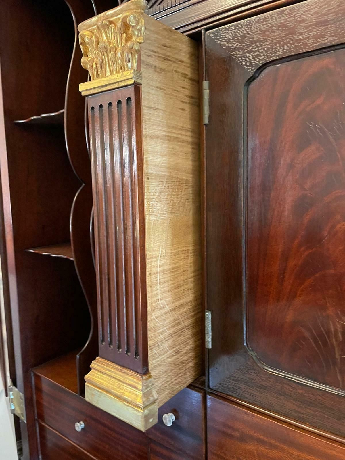 Outstanding Quality Antique Chippendale Style Mahogany Bookcase photo 16750.0