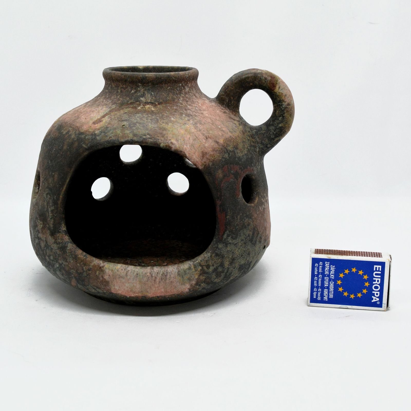 1970s Organic Modern Ceramic Oil Chimney, Ruscha Art, Germany photo buy