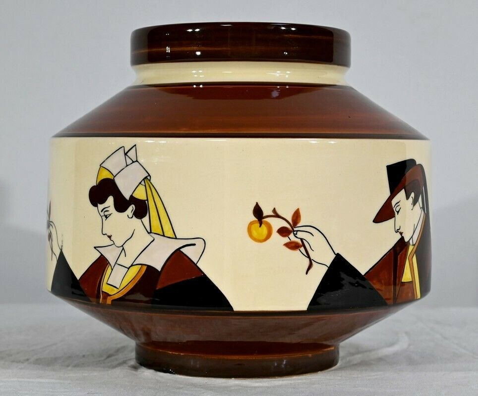 Earthenware Cachepot, Hubaudière Bousquet House – 1st Part Of The 20th Century photo 1035.15