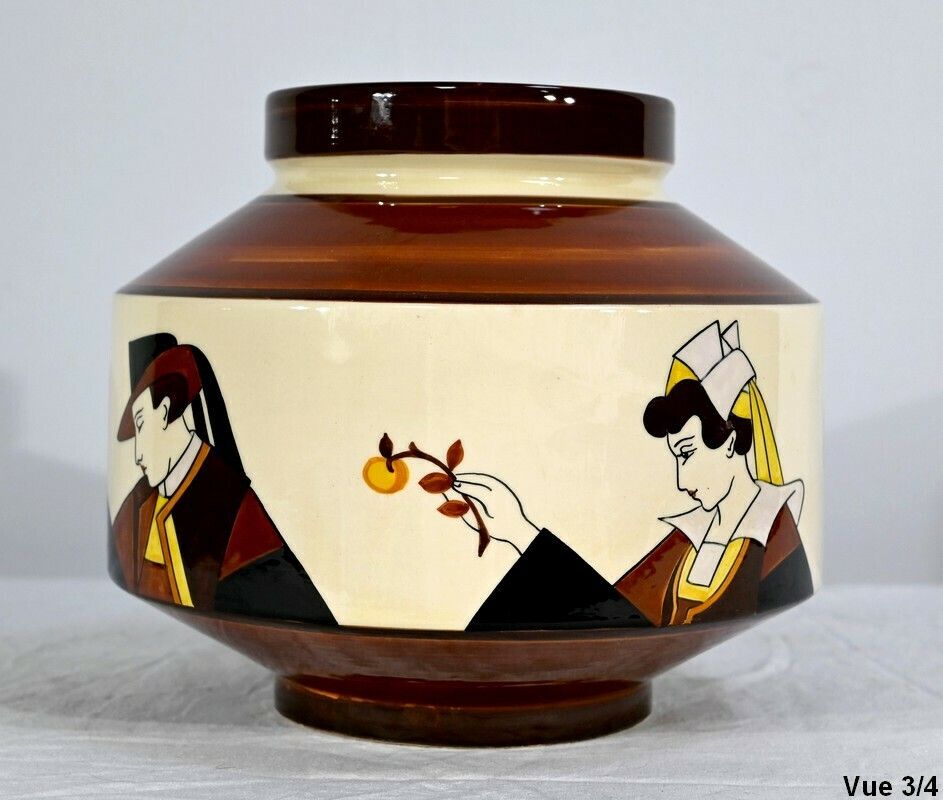 1035.15 Earthenware Cachepot, Hubaudière Bousquet House – 1st Part Of The 20th Century photo