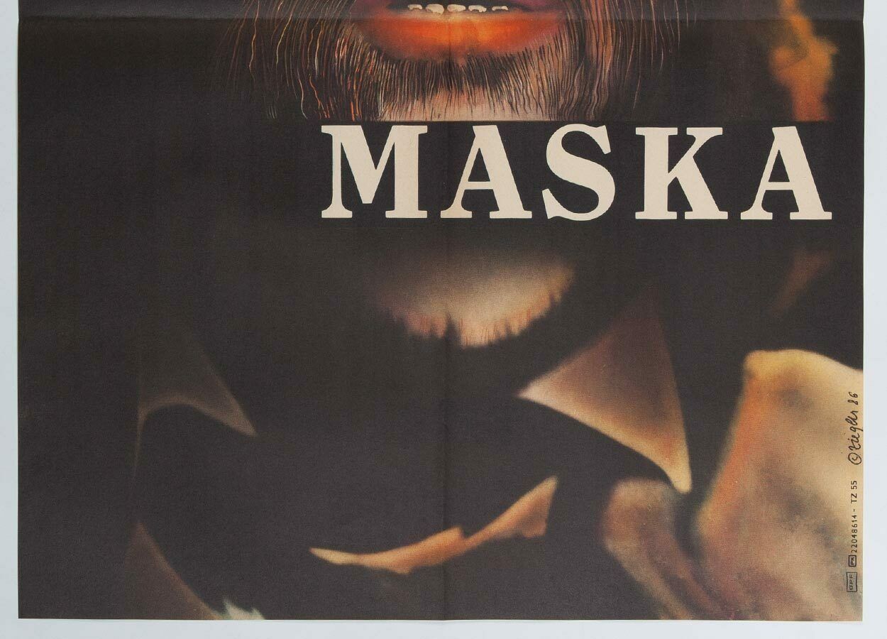 Original Film Poster, The Silver Mask, Zdeněk Ziegler, 1986, Genuine Czech Vintage Print photo vintage