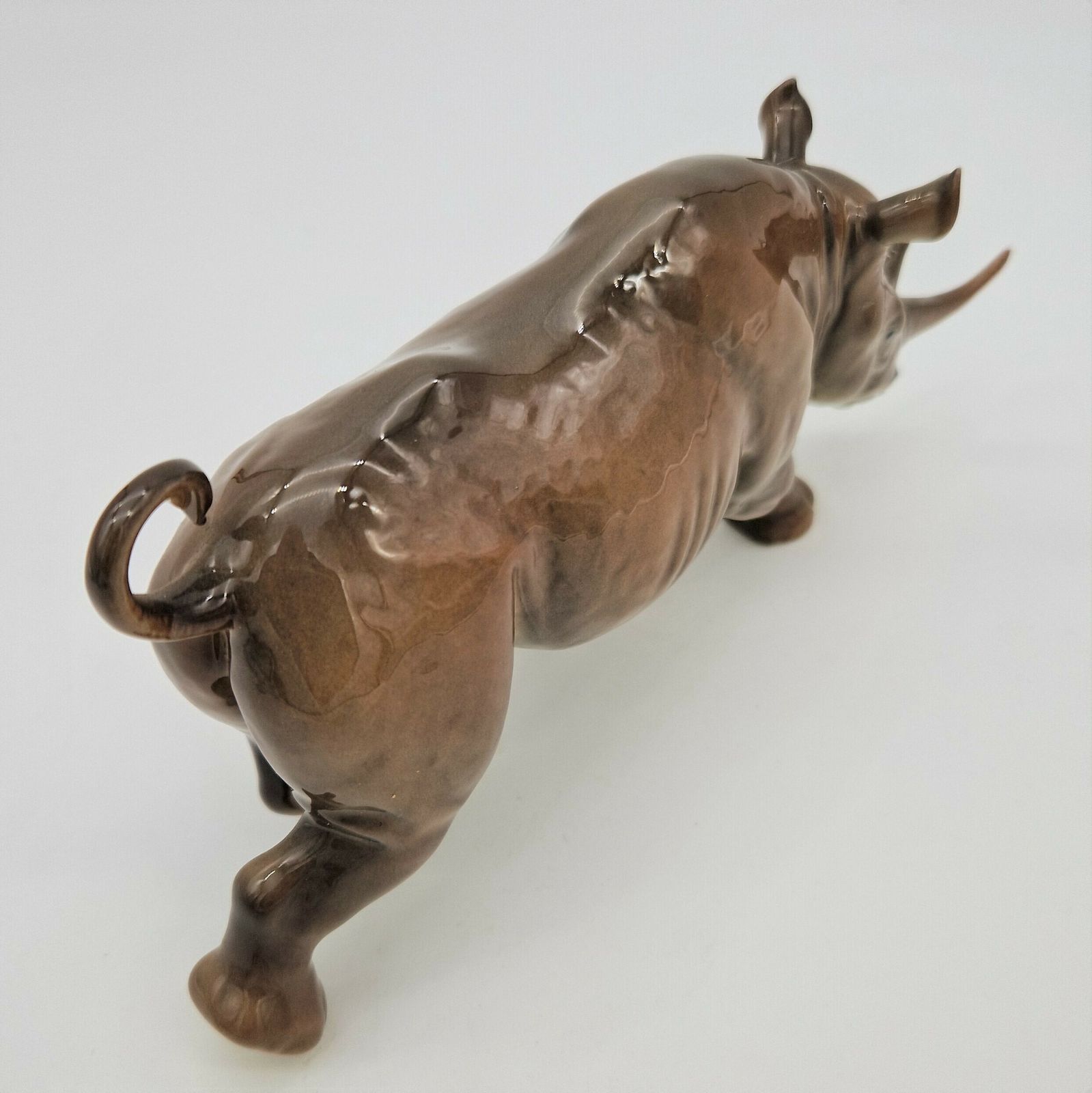Göbel Porcelain Figure. Black Rhino. 1970   1975 photo Home Decor
