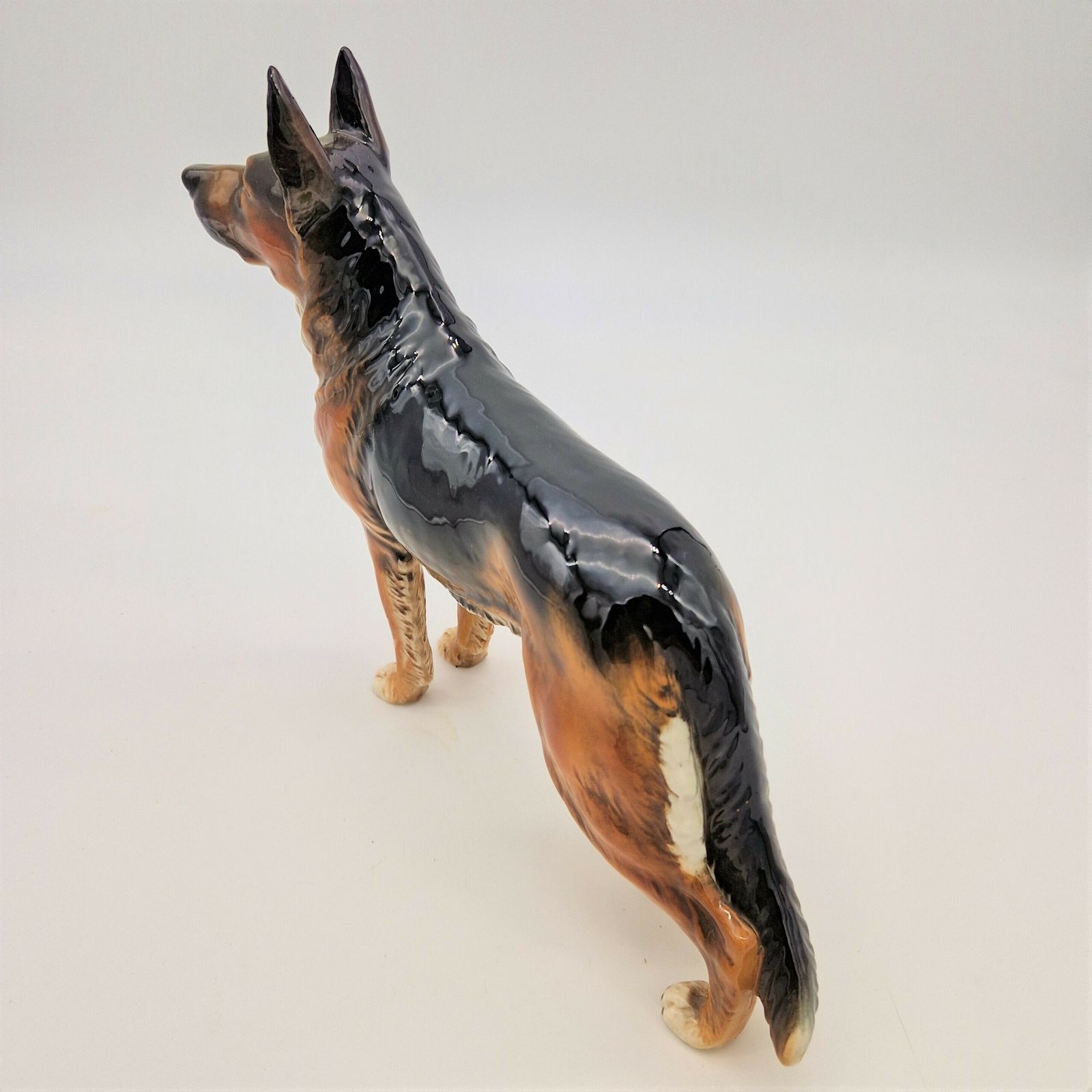 Porcelain Figurine " German Shepherd" From Frobik By Göbel. 1970   1975 photo for sale