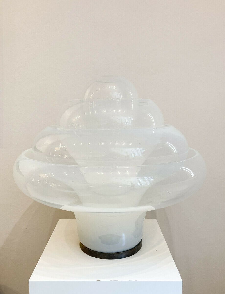 "Lotus" Murano Glass Table Lamp By Carlo Nason For Mazegga photo for sale