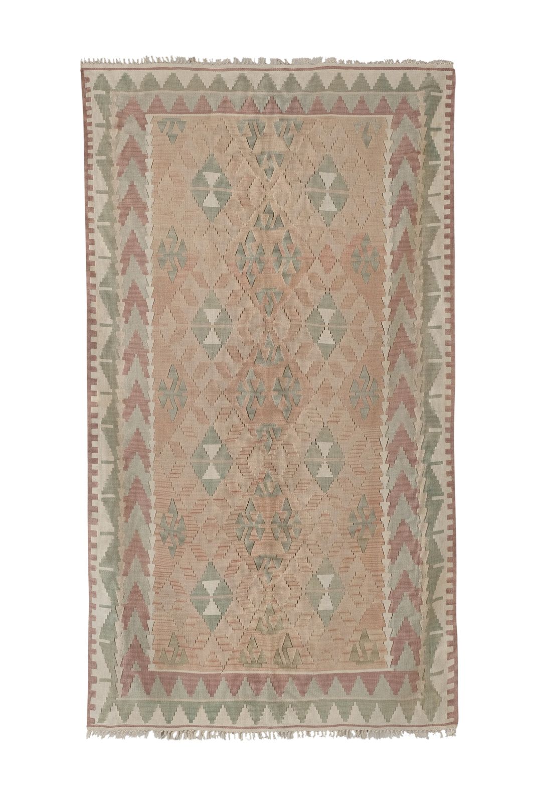 Vintage Pastel Floor Kilim Rug 4'6" X 7'7"