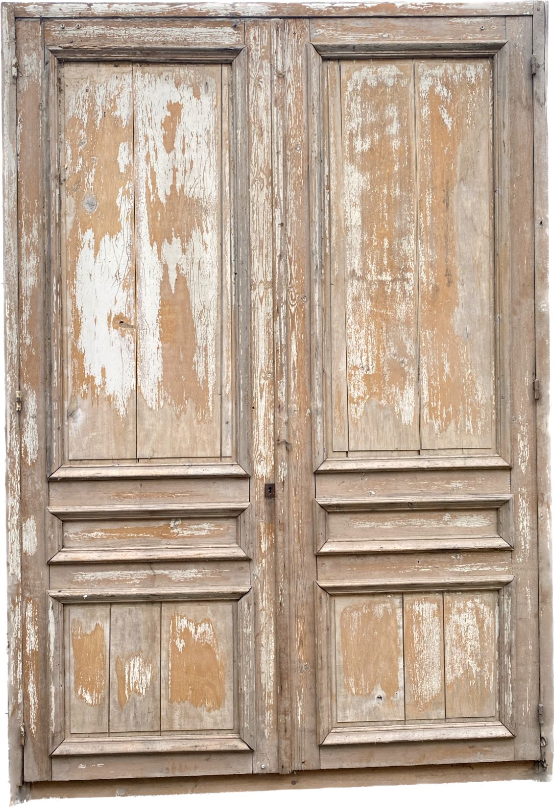 20th Century Solid Fir Double Door Cupboard Front photo furniture