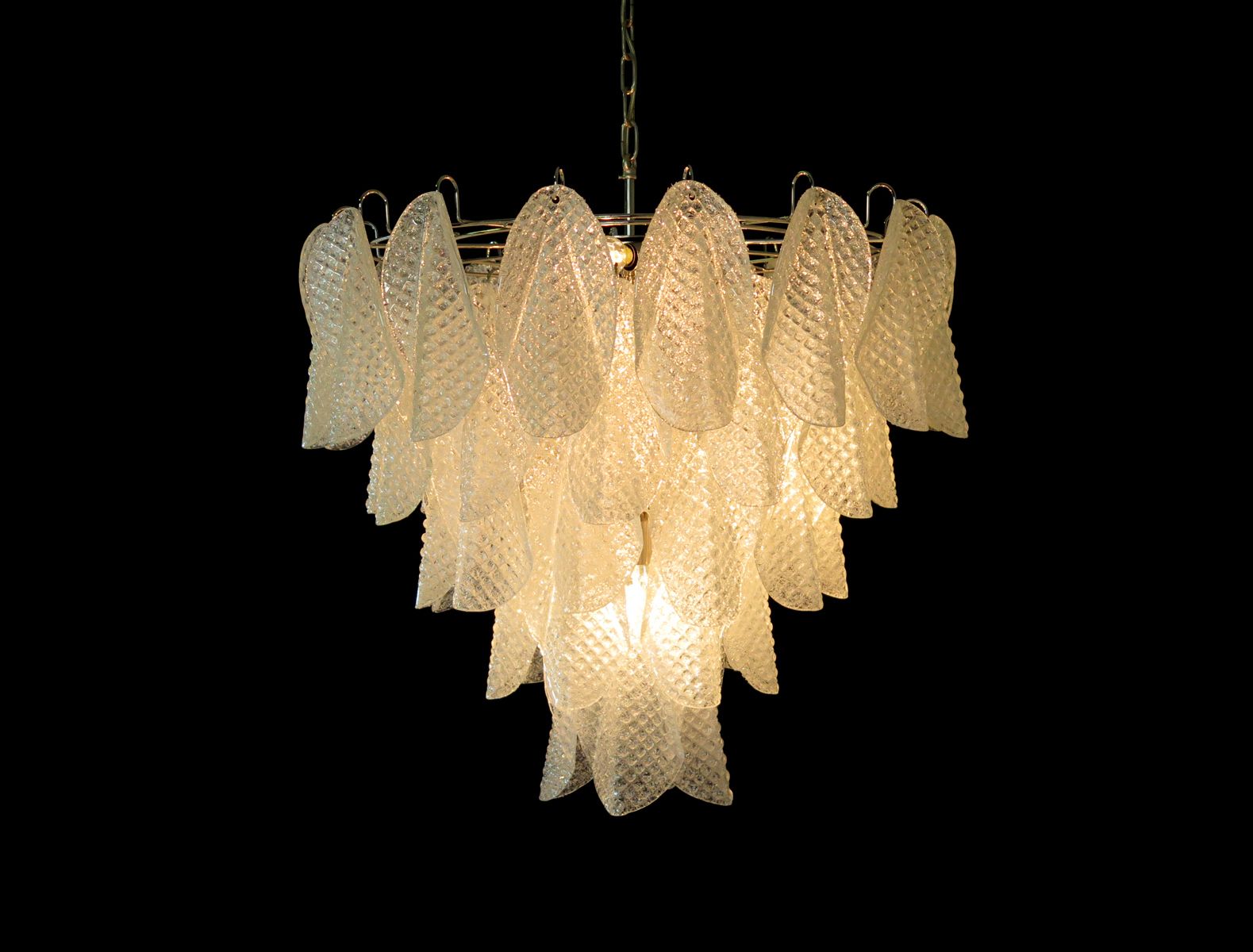 Italian Vintage Murano Chandelier   50 Glass Rondini photo vinterior