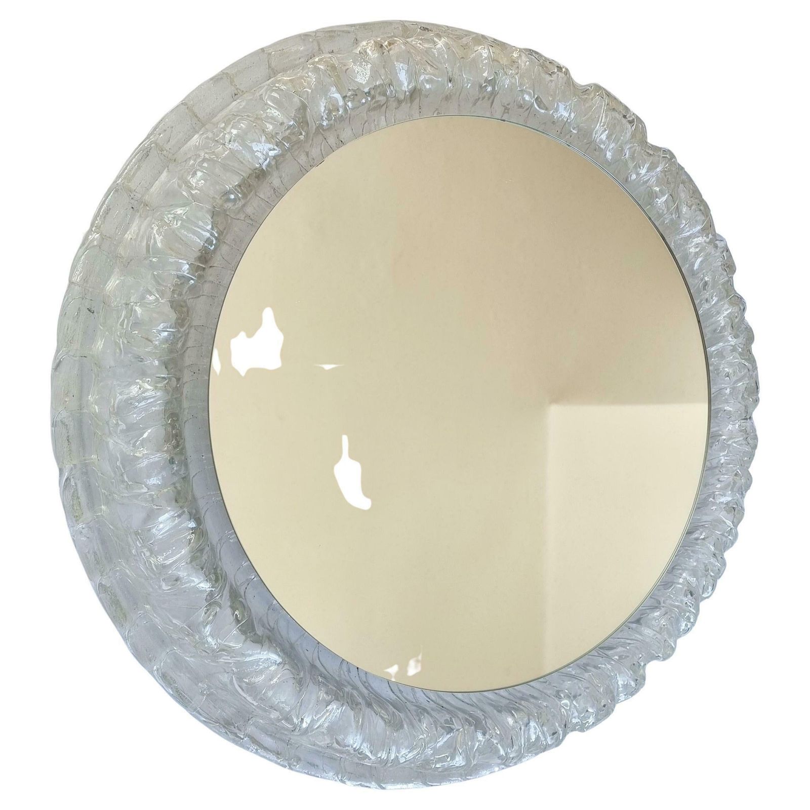 Midcentury Rare Wall Mirror Hillebrand, Germany, 1970s