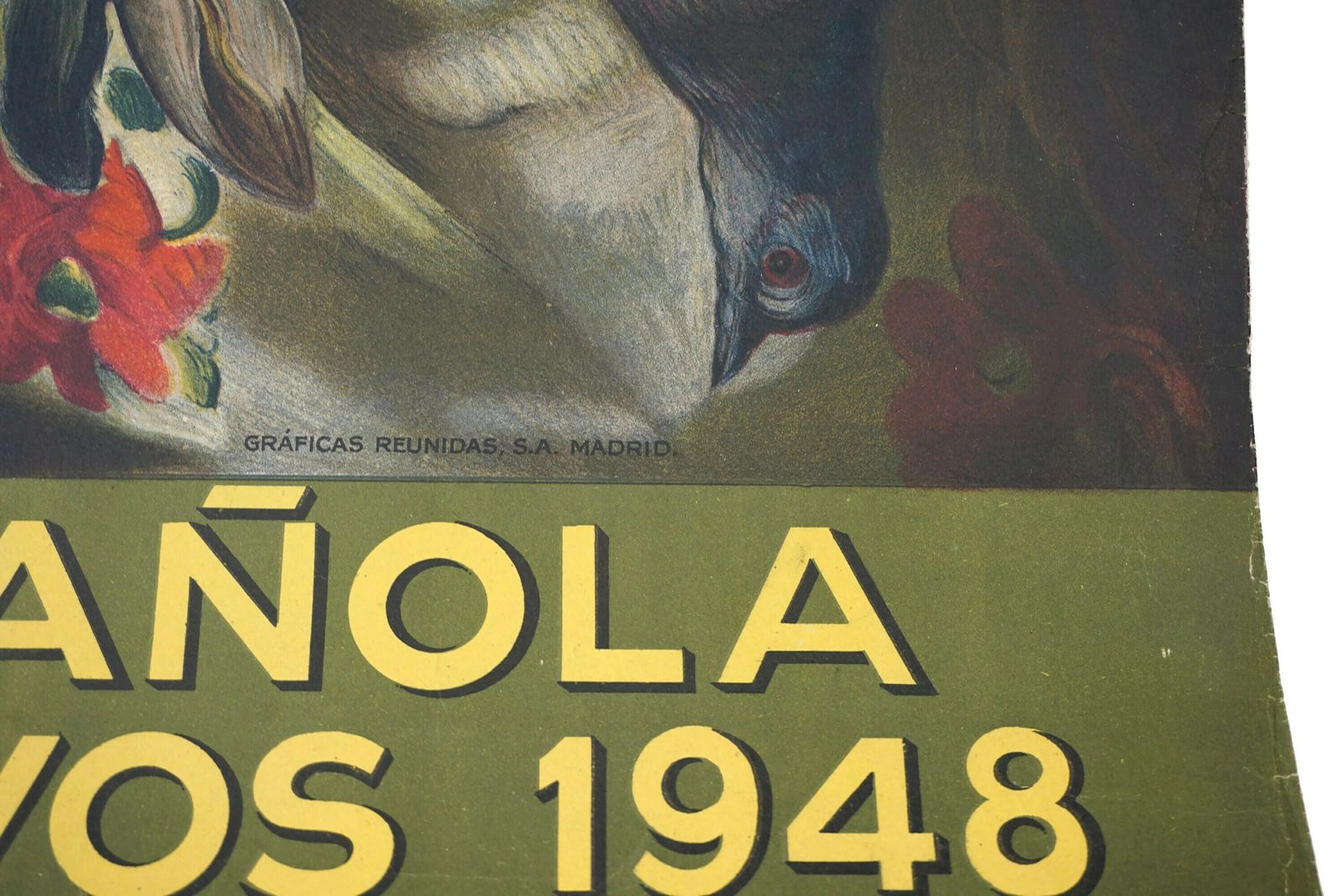 1940s Francisco Ribera Gomez Art Print Poster With Boy Hunter Portrait photo buy